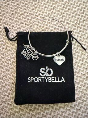 Sporty Bella Swim Coach Charm Bracelet – Brand New!